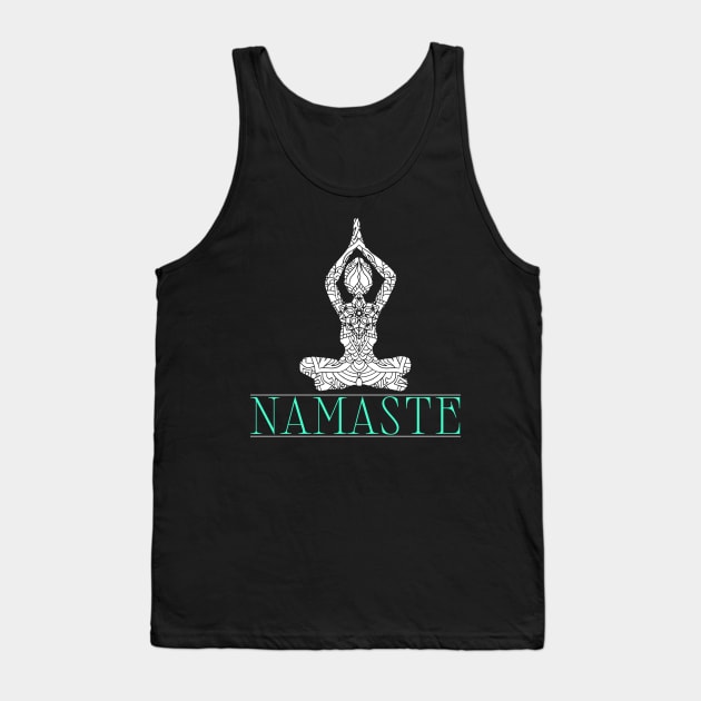 Namaste Yoga Buddhism Meditation Tank Top by KAWAIITEE